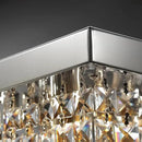 Rectangle K9 Crystal Chandelier,10 Lights Modern Rectangular Hanging Ceiling Pendant Light Fixture for Dining Room Kitchen Island,Polished Chrome Finish L47''xW10''xH10'' by CozyNest Decor