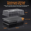 120-Cell Self-Watering Seed Starter Tray with Grow Light, Seed Starter Kit with 4.07” Humidity Dome, Indoor Seedling Starter Tray, Seed Starting Tray for Plant Germination, Seeds Growing by GreenHaven Gardens