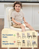 HOMEAL Toddler Booster Seat for Dining Table - Toddler Dining Cushion with Wipeable Surface -Booster Seat for Kitchen Chair with Easy-Install Straps - Breathable Fabric - Beige by TinyTreasures Baby Boutique