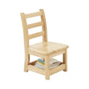 ECR4Kids Three Rung Ladderback Chair with Storage, 10in Seat Height , Classroom Seating, Honey, 2-Pack by CozyNest Decor