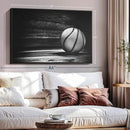 ElephantStock Basketball Wall Art - Horizontal Framed Canvas - 1-Piece Hallway Wall Decor - Photography sports Canvas Print - Black and Gray Decor for Wall - 37" X 25" by CozyNest Decor