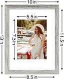 Vittanly 9x12 Picture Frames Set of 9, Shatter Resistant Plexiglass, Display 6x8 Pictures with Mat or 9x12 without Mat, Photo Frames for Wall or Tabletop, Engineered Wood, Grey by CozyNest Decor