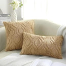 decorUhome Throw Pillow Covers 20x20 Inch Set of 2, Soft Plush Decorative Faux Fur Light Brown Solid Couch Pillow Covers, Accent Farmhouse Neutral Square Euro Pillow Cases for Sofa Bed Living Room by CozyNest Decor