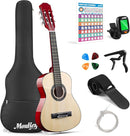 Moukey 30" Acoustic Guitar for Beginners Kids Youth 1/4 Size Dreadnought Guitarra Acustica Kit with Chord Poster, Gig Bag, Tuner, Picks, Nylon Strings, Capo, Strap - Natural by TinyTreasures Baby Boutique