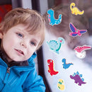 Window Clings Stickers for Kids Window Gel Clings Decals Thick Gel Clings Toddlers and Adults Classroom Home Nursery Airplane Birthday Party Supplies (Dinosaur) by CozyNest Decor