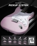 DONNER DST-80 Electric Guitar 39” Beginner Electric Guitar Kit with Amp, Classic SSS Pickup Complete with Gig Bag, Tuner, Capo, Strap, Picks, and Free Online Lessons by TinyTreasures Baby Boutique