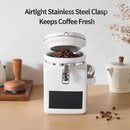 Ceramic Coffee Canister with Airtight Lid and Scoop, Large 78 Fl Oz / 2.3 L Kitchen Food Storage Container Jar for Grounds Coffee, Beans, Tea, Sugar, Flour, Cereal, Nuts, Cookie, White by CozyNest Decor