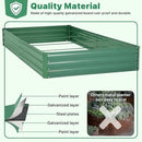 ONCEMORE Galvanized Raised Garden Bed for Vegetables Flowers Herbs, Metal Raised Garden Bed Kit with 2 PCS Tomato Cage, Gloves, Trellis Netting, Plant Labels, Plant Ties, Green 8×4×1FT by GreenHaven Gardens