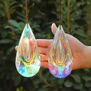 120mm Crystal Suncatcher, 2 Pack Large Prism Sun Catchers Windows Hanging Ornaments Rainbow Maker Pendant Indoor Outdoor Garden Chandelier Birthday Wedding Party Valentines Day Gifts for Women by GreenHaven Gardens