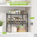 2 Pack Kitchen Countertop Organizer, Stackable Cabinet Shelf Organizer, 2 Tier Adjustable Kitchen Counter Shelves Riser For Pantry Cupboard Bathroom Organization And Storage, Desk Shelf,Spice Rack by CozyNest Decor