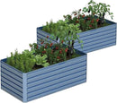 6x3x2 ft Raised Garden Bed, Large Metal Planter Raised Beds, Planters for Outdoor Plants for Vegetables, Flowers, Herbs, Fruits, and Succulents.(2 Pcs, Blue) by CozyNest Decor
