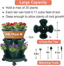 Vertical Planter 3 Tier Stackable Planters Garden Planters Strawberry Herb Flower and Vegetable Planter Indoor Outdoor Gardening Pots with Removable Wheels and Tools by CozyNest Decor