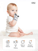 Giftty Panda Teether Mitt - Baby Teething Glove - BPA-Free Silicone - Black and White - 1 Pair + 1 Toothbrush by TinyTreasures Baby Boutique