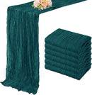 6 Pack Teal 10FT Cheesecloth Table Runner Rustic Gauze Cheese Cloth Table Runner for Wedding Bridal Baby Shower Table Decorations Boho Fabric Sheer Birthday Party Table Decor 20 x 120 Inch Long by CozyNest Decor