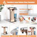 Automatic Soap Dispenser, PZOTRUF Touchless 17oz/500ml with Upgraded Infrared Sensor, 5 Adjustable Soap Dispensing Levels, Liquid Hand Soap Dispenser for Bathroom (Rose Gold) by CozyNest Decor
