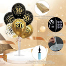 TONIFUL 4 Set Black Gold Balloon Stand Kit for Birthday Decorations for 30th,Balloon Centerpieces for Table Party Decorations Cheers to 30 Years Old Birthday for Men and Women by TinyTreasures Baby Boutique