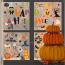 10 Sheets Halloween Window Clings Halloween Window Stickers Decorations Double-Sided Removable Castle Pumpkin Bat Glass Window Decals, Happy Halloween Window Clings for Kids Party Decorations by CozyNest Decor