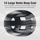 Kids Bike Helmet,2 Sizes Adjustable for Youth Child Boys & Girls Ages 3-5-8-14,Ventilation and Multi-Sport for Bicycle Scooter Skate by TinyTreasures Baby Boutique