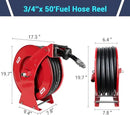 Fuel Hose Reel, 3/4" x 50FT Retractable Diesel Hose Reel, 300 PSI Industrial Heavy Duty Auto Swivel Rewind Hose Holder Reels, for Vehicle Tank Truck Trailer Ship by GreenHaven Gardens