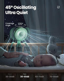Gaiatop Oscillating Baby Stroller Fan with LED Night Light, 4 Speeds Cooling Rechargeable 360° Rotate Clip On, Battery Operated Small Portable Fans for Car Seat Crib Treadmill Travel by TinyTreasures Baby Boutique