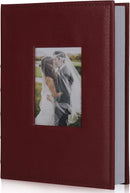 RECUTMS 4x6 Photo Album 300 Pictures Sewn Premium Leather Cover Memo Recording Family Photo Album Wedding Picture Albums Anniversary Baby Holiday Albums(Brown) by TinyTreasures Baby Boutique