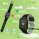 Smart Watch for Kids 1.85" with Fitness Tracker, Sleep Monitor, 22/100+ Sport Modes, DIY Dial, IP68 Waterproof, Step Counter, Heart Rate, Camera, with/Without APP, Gift for 3-12 Years Old Boys Girls by TinyTreasures Baby Boutique