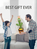 Cactus Baby Toy can be Adjusted Volume, Dancing Singing Musical Gift with LED Light. Baby Toy for Kids Talking Smart Toys, Talking Cactus Exquisite Yarn Bag Packaging by TinyTreasures Baby Boutique