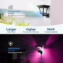 CINOTON RGBW Solar Landscape Pathway Outdoor Lights with 3 Lighting Modes, IP65 Waterproof LED Solar Powered Wall Lights for Garden Yard Lawn Path Driveway Pool Backyard Warm White & Multicolor 4 Pack by GreenHaven Gardens