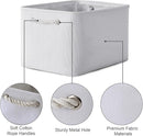 TheWarmHome Storage Basket for Shelves - 15.8x11.8x11.8 inch 3 Pack Fabric Storage Cubes, Collapsible Storage Bin for Organizing Organizer Closet Book Gift Dog(White) by TinyTreasures Baby Boutique
