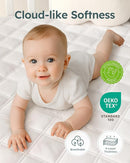 Yoofoss Waterproof Crib Mattress Protector 2 Pack, Quilted Crib Mattress Pad Cover Ultra Soft and Breathable, Machine Washable Toddler Mattress Protector for Standard Baby Crib Size 52''x28'' by TinyTreasures Baby Boutique