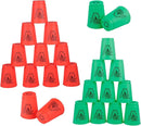 yeesport Sport Stacking Cups, 24pcs Sports Stacking Cups Sport Training Game for Challenge Competition Travel Party Gift for Kids and Adults (Red+Green) by TinyTreasures Baby Boutique