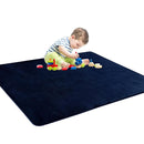 BALAPET Thick Memory Foam 50x50 Play Mat for Playpen, Super Soft Velvet Portable Baby Playpen Mat for Kids Toddler Crawling and Play, Non-Slip Bottom Playmat, Navy Blue by TinyTreasures Baby Boutique