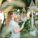 Nook Theory 4-Pack Macrame Plant Hanger - with 8 Ceiling Hooks - Hanging Planter Indoor Outdoor - Hanging Plant Holder - Decorative Bohemian Plant Hangers - Hanging Plants (Cream) by GreenHaven Gardens