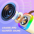 【2025 Newest】 Mini Karaoke Machine for Kids Girls & Boys - Portable Bluetooth Speaker with 2 Wireless Microphones - Kids Birthday Gifts for Ages 4-10 - Kids' Instrument Accessories - Beige by TinyTreasures Baby Boutique