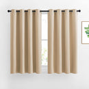 NICETOWN Bedroom Blackout Curtains and Drapes - Window Treatment Thermal Insulated Solid Grommet Blackout Draperies for Bedroom (Set of 2 Panels, 52 by 54 Inch, Biscotti Beige) by TinyTreasures Baby Boutique