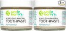 Uncle Harry's Peppermint Remineralizing Toothpaste | Natural Whitening Tooth Paste Freshens Breath & Promotes Enamel | Vegan Fluoride Free Toothpaste (2 Pack) by CozyNest Decor