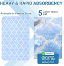 OUTCREATOR® Washable Bed Pads 34" x 56" (Pack of 2), Incontinence Mattress Protector, Anti-Slip Waterproof Underpads for Adults Kids Elderly Pets, Absorbency & Reusable Bedwetting Pads (Blue) by TinyTreasures Baby Boutique