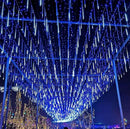 LED Meteor Shower Solar Lights Outdoor, Waterproof Garden Lights 30cm 10 Tubes 360LEDs Falling Lights Raindrop Lights,Holiday Party Wedding Christmas Tree Decoration String Lights (Blue) by GreenHaven Gardens