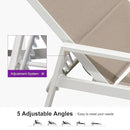 PURPLE LEAF Outdoor Chaise Lounge Adjustable Sunbathing Recliner with Armrest Khaki 2 Sets by GreenHaven Gardens