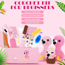 Crochet Kit for Beginners -Flamingo Family Crochet Kits with Step-by-Step Video Tutorials, Beginner Crochet Kit for Adults, Crochet Animal Kit for Kids, 3PCS Flamingo Crocheting Set(Pink) by TinyTreasures Baby Boutique