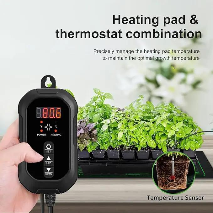 20"x 20" Seedling Heat Mat with Digital Thermostat Combo Set,ETL Certified and Durable Waterproof Warm Hydroponic Heat Mat for Germination,Indoor Gardening,Brewing and Greenhouses, photo 3 of 9