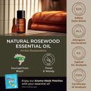 Gya Labs Rosewood Essential Oil for Skin - 0.34 Fl Oz - 100% Pure Natural Rosewood Oil for Diffuser & Aromatherapy, Massage, Candle Making Scent by CozyNest Decor
