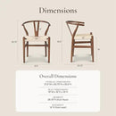 POLY & BARK Weave Dining Chair – Mid-Century Modern Wishbone Dining Chair with Arms, Solid Wood Frame, Indoor Use – Walnut – Single - Ideal for Dining Room, Kitchen or Stylish Accent Setting by CozyNest Decor