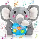 Aitbay Plush Elephant Music Baby Toys 0 to 6 Months, Cute Stuffed Animal Light Up Baby Toys Newborn Baby Musical Toys for Infant Babies Boys & Girls Toddlers 6 to 12 Months by TinyTreasures Baby Boutique