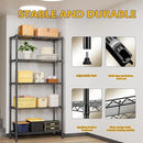 1250 lbs 5 Tier Shelf Metal Storage Shelves Shelving Wire Rack Heavy Duty Closet Organizers for Garage Kitchen Bathroom Laundry Black 15.7" D x 33.5" W x 68.5" H by CozyNest Decor