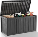 DRATO 150 Gallon Outdoor Storage Box, Large Waterproof Deck Box, Lockable Resin Storage Container with Reinforced Support for Patio Cushions, Garden Tools, UV-Resistant Outdoor Chest（Black） by GreenHaven Gardens