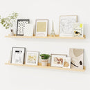 Picture Ledge Shelf, Solid Pine Wood Floating Shelves Set of 2, 40 Inches Nursery Book Shelves for Toys Storage, Kids Bookshelf Wall Mounted for Living Room Decor Photo Frames, Unfinished Natural by TinyTreasures Baby Boutique