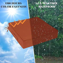 Outdoor Chair Cushions Set of 2 for Patio Furniture 18.5x16x3 Inch Waterproof Patio Chair Cushion 3 Year Color Fastness Rectangle Elastic Foam Garden Couch Pads with Ties and Handle,Spice by GreenHaven Gardens