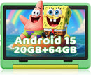 Kids Tablet,Android 15 Tablet with HD Display,10.1 inch,Parental Control & Kids Mode, Octa-Core, GMS Certified,20GB RAM 64GB ROM,1TB Expandable, 5000mAh Battery, Dual Camera, Protective Case,Green by TinyTreasures Baby Boutique