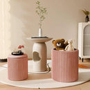 Ottoman with Storage Set of 2, Velvet Storage Ottoman, Upholstered Sponge Vanity Stool Support 300lbs, Multifunctional Coffee Table Foot Rest Ottomans for Living Room Bedroom, Pink by CozyNest Decor